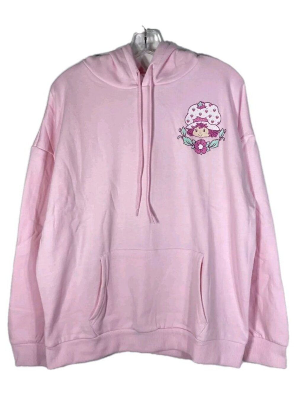 Strawberry Shortcake Womens Graphic Retro Style Hoodie Large Pink